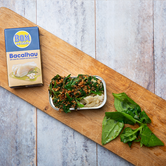 Bacalhau (dorsz) w oliwie z oliwek extra virgin i czosnku