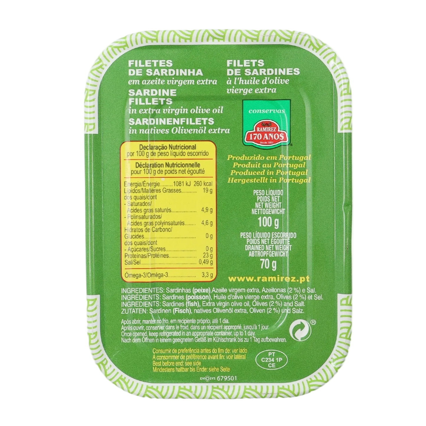 Ramirez filety z sardynki bez ości w oliwie z oliwek extra virgin