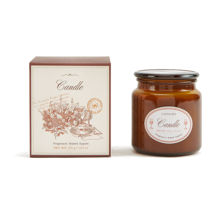 Castelbel Baked Apples scented candle, Portuguese home fragrance