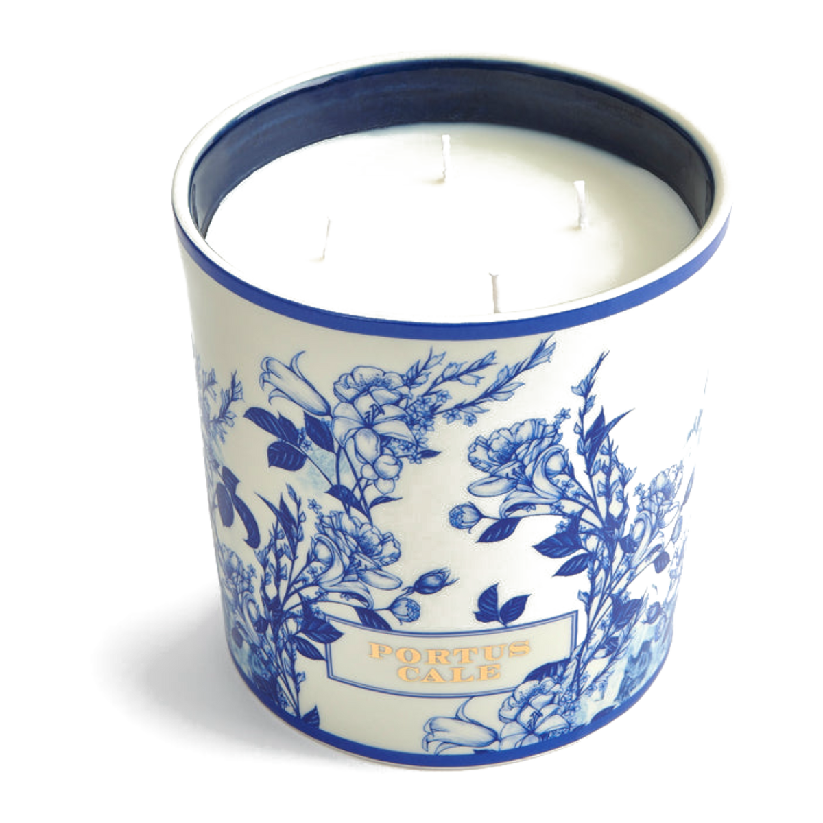 Portus Cale Gold & Blue Four-Wick Scented Candle 1400g – alternate official product view