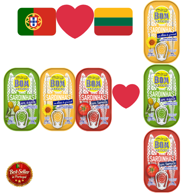 Bom Petisco Portuguese Sardines Degustacion (5 x 120g)