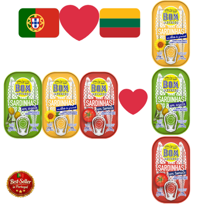 Bom Petisco Portuguese Sardines Degustacion (5 x 120g)