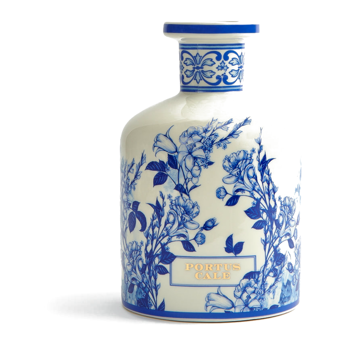 Portus Cale Gold & Blue Ceramic Diffuser Bottle 2L – Empty
