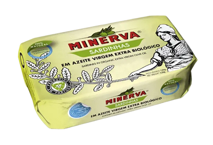 Sardynki Minerva w organicznej oliwie z oliwek extra virgin
