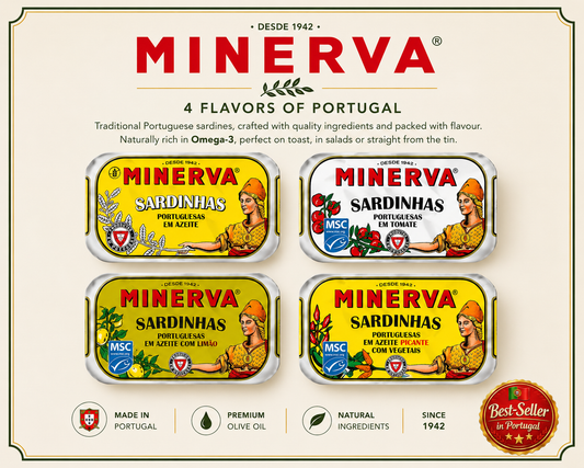 Minerva portugalskie sardynki w oliwie z oliwek Degustacion (4 x 120g)